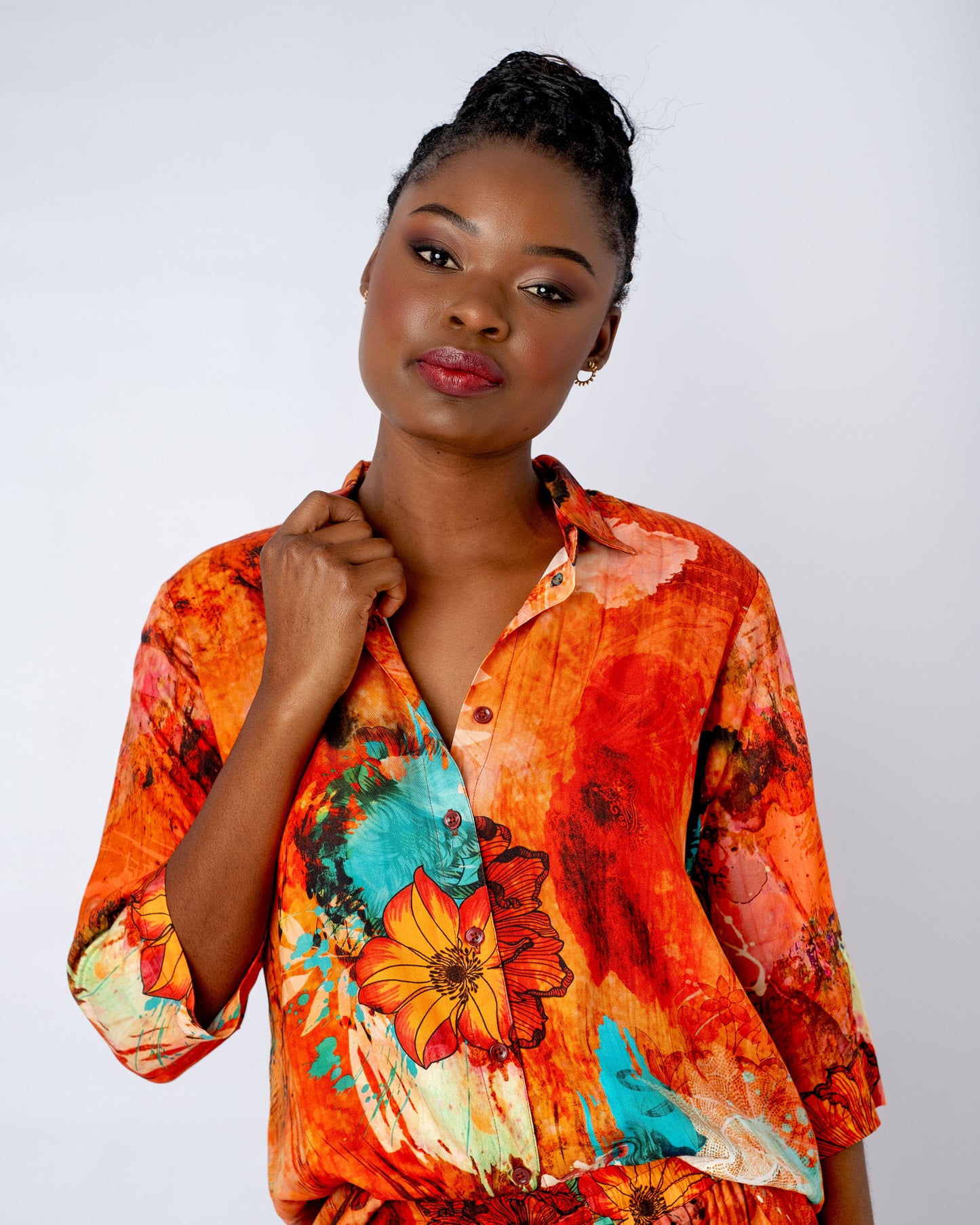 Sufi Pantsuit Blouse Pimento