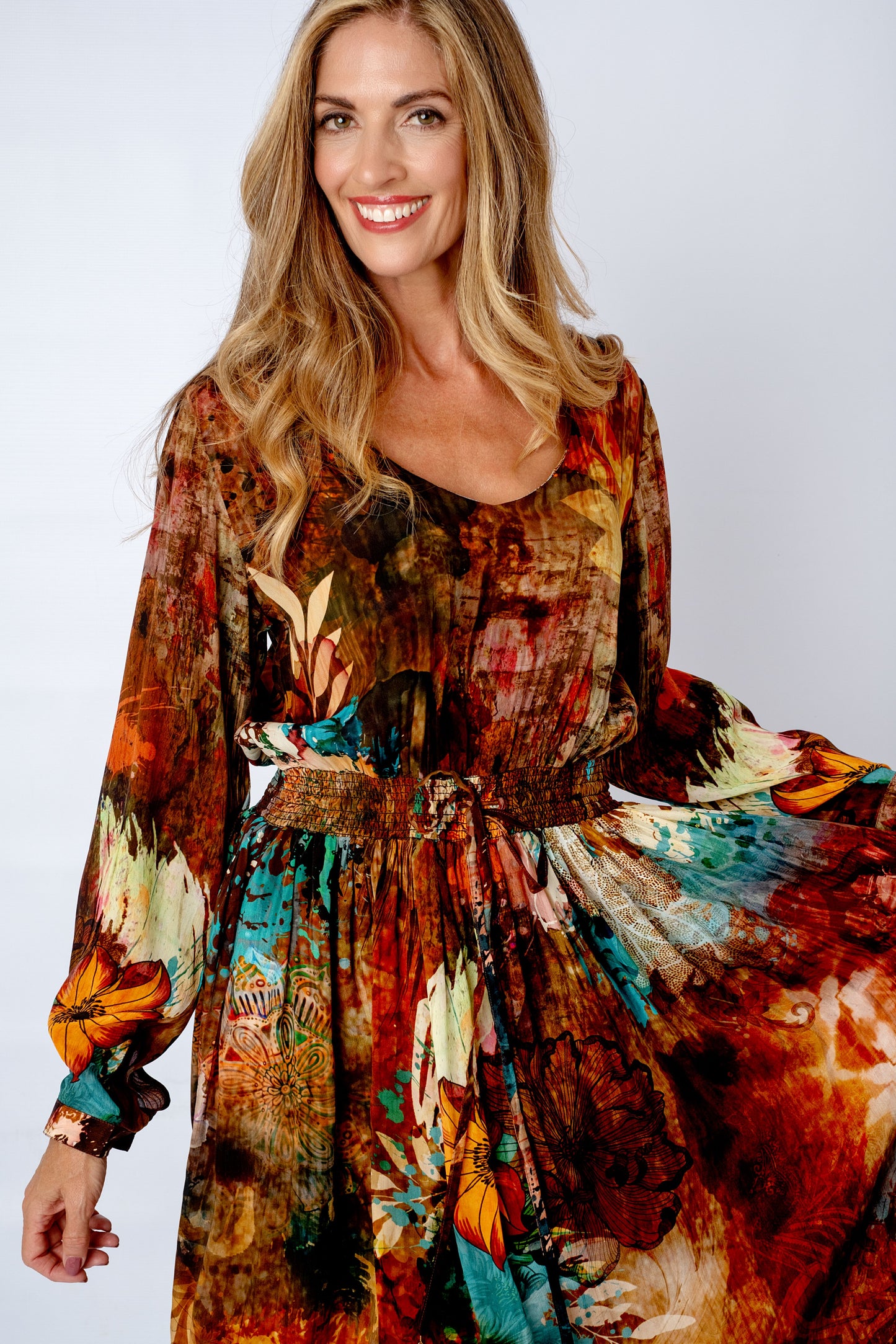 Saffron Dress Nutmeg Garden