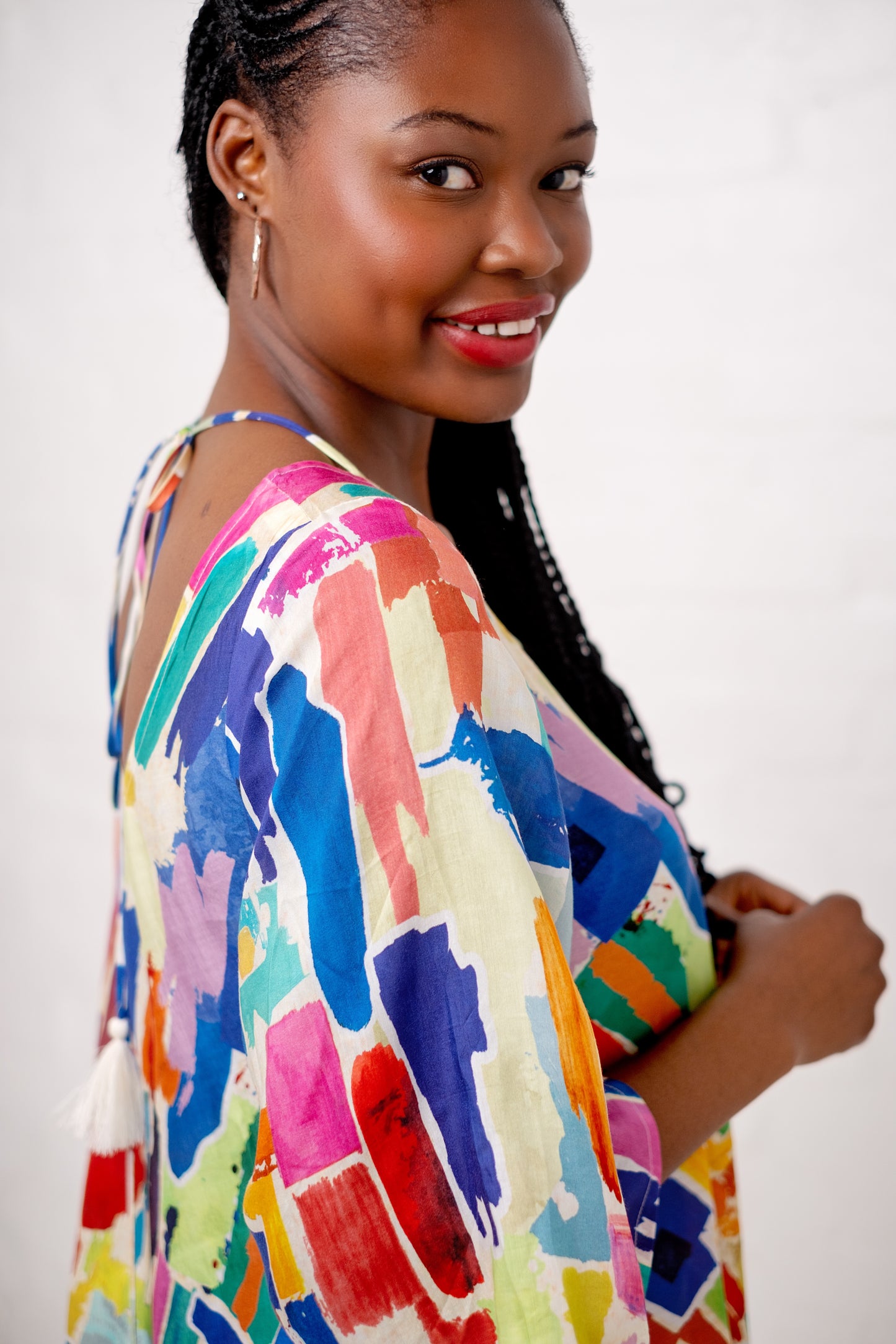 Fierra Dress Rainbow Paintbrush