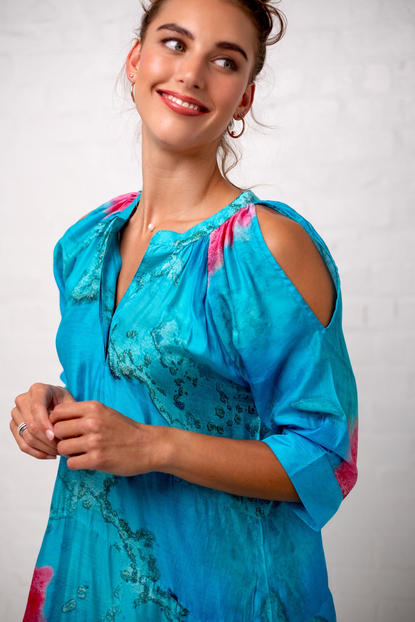 Adalynn Dress Turquoise Tulip