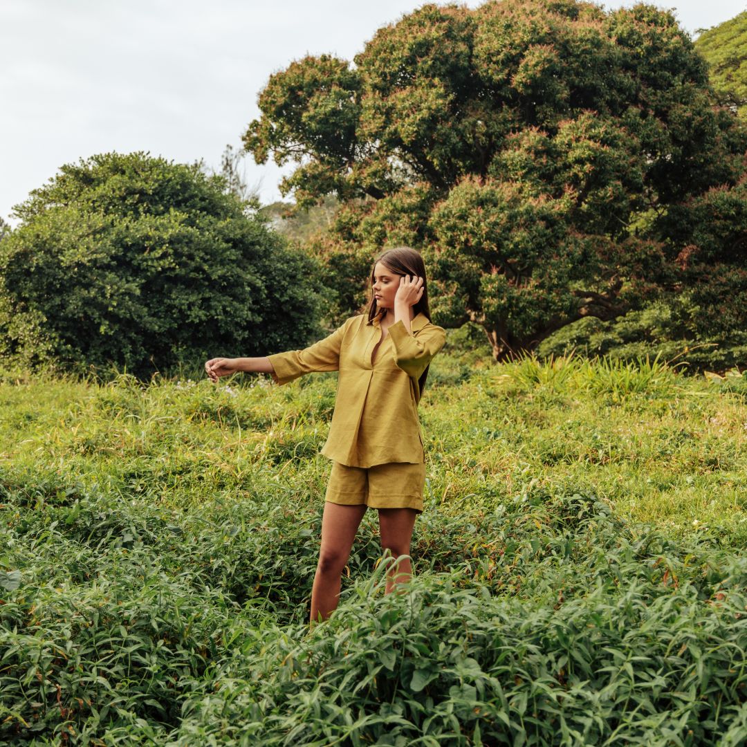 Ruby Linen Top Willow