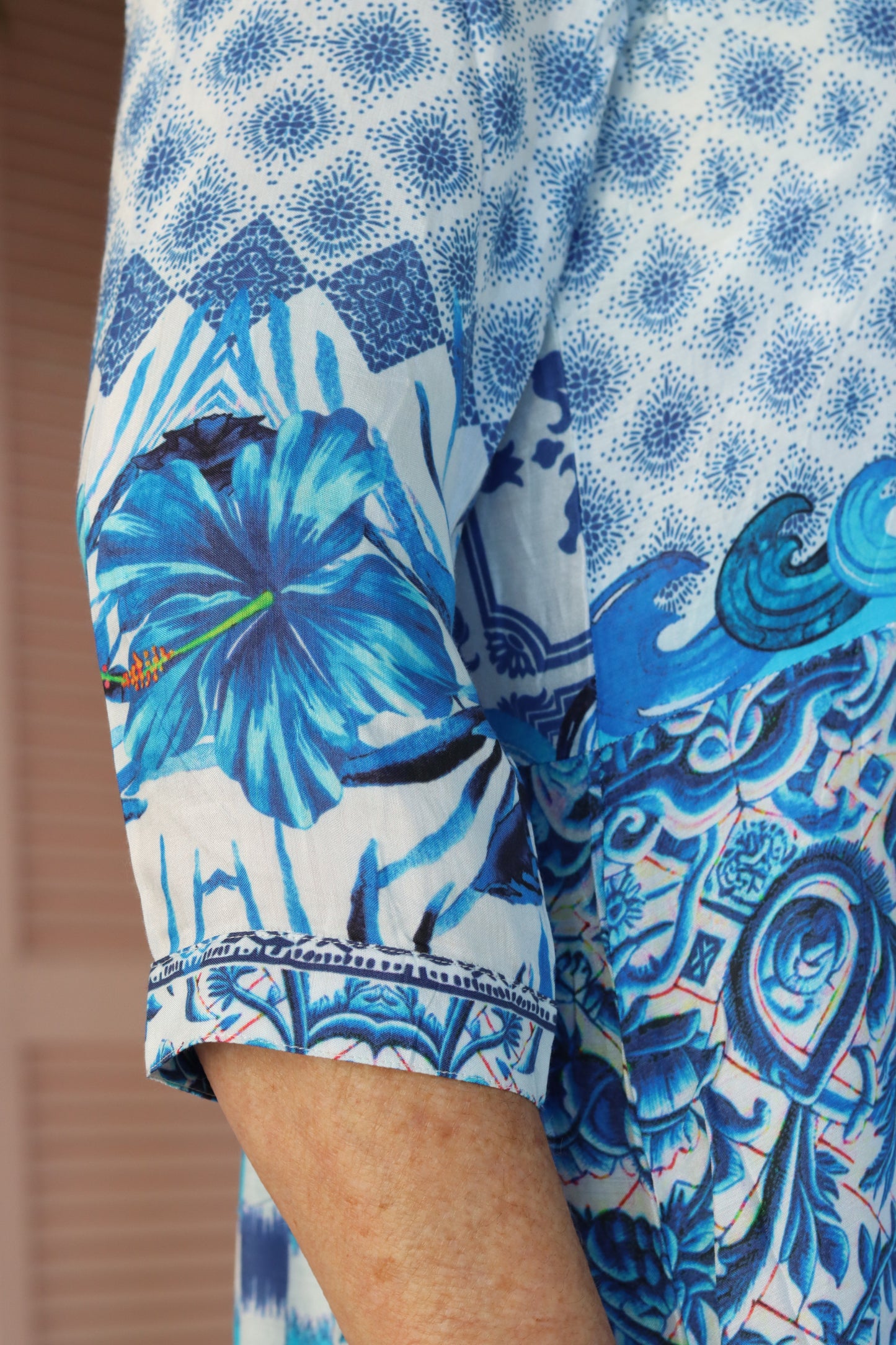 Gina Shirt Dress Mediterranean