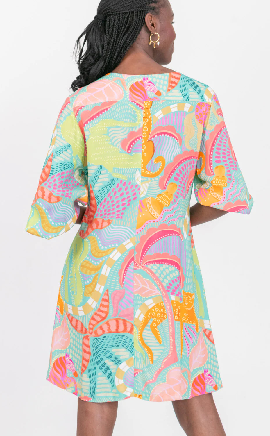 Arniston Short Dress Blue Tiger