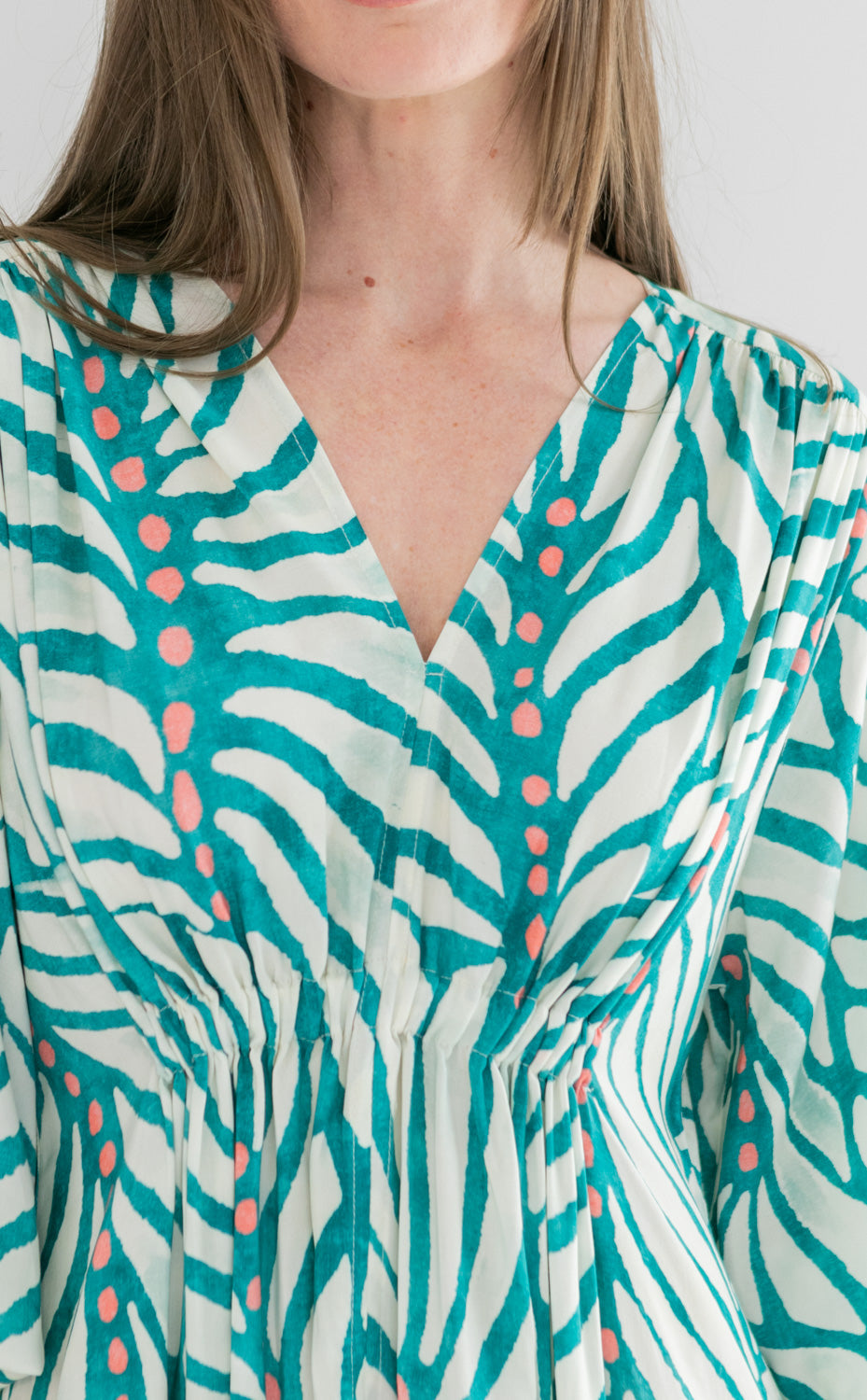 Arniston Short Dress Blue & Pink Dot