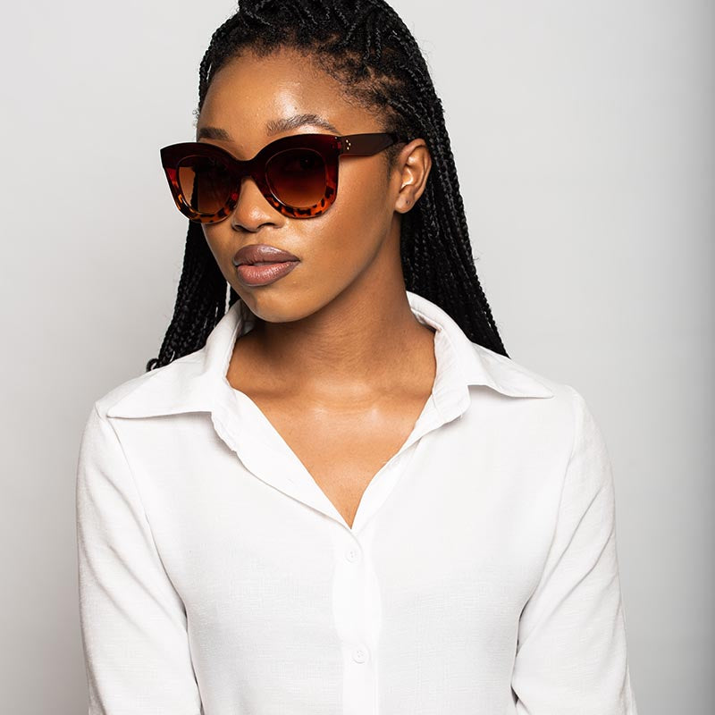 The Meander Sunglasses Red Brown Tort