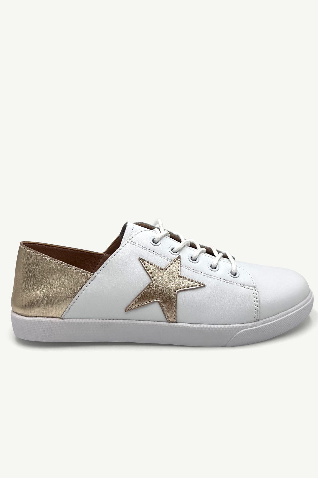 Vicki Sneaker White & Gold Shimmer