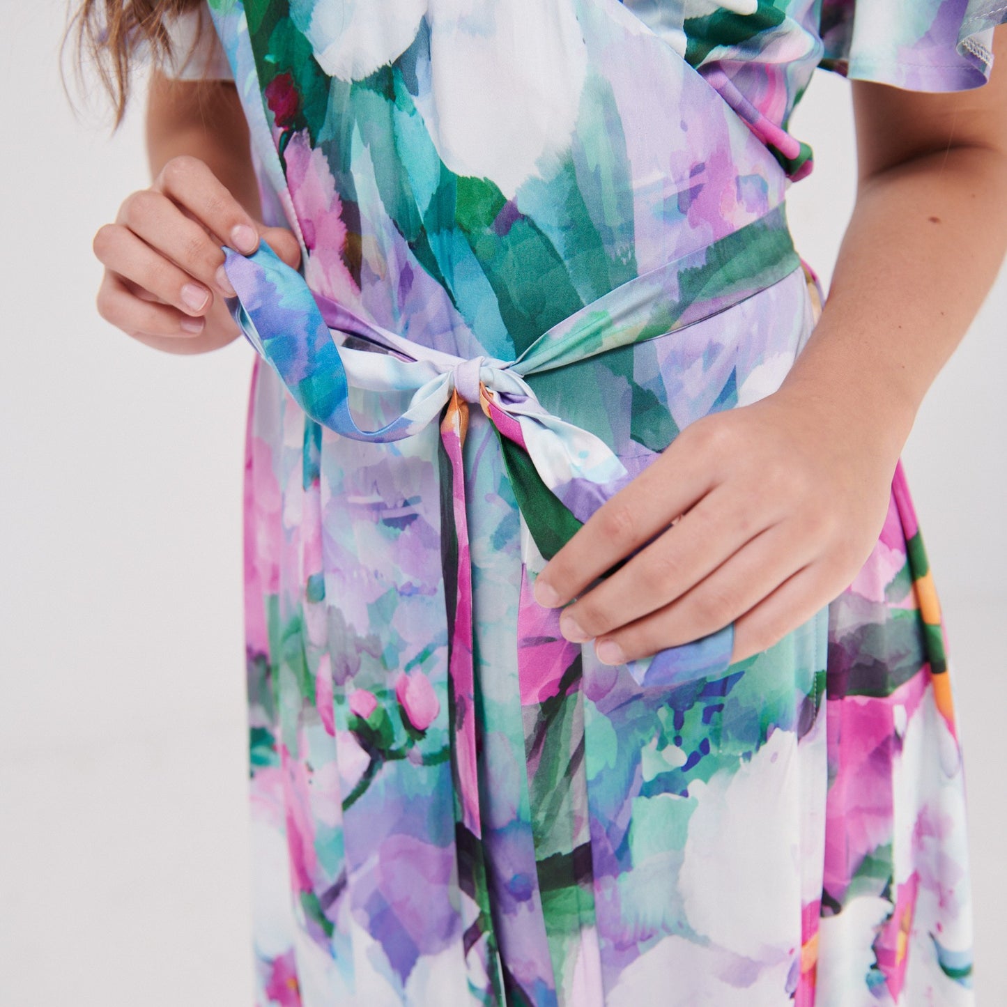 Tuscany Wrap Dress Peony Lilac