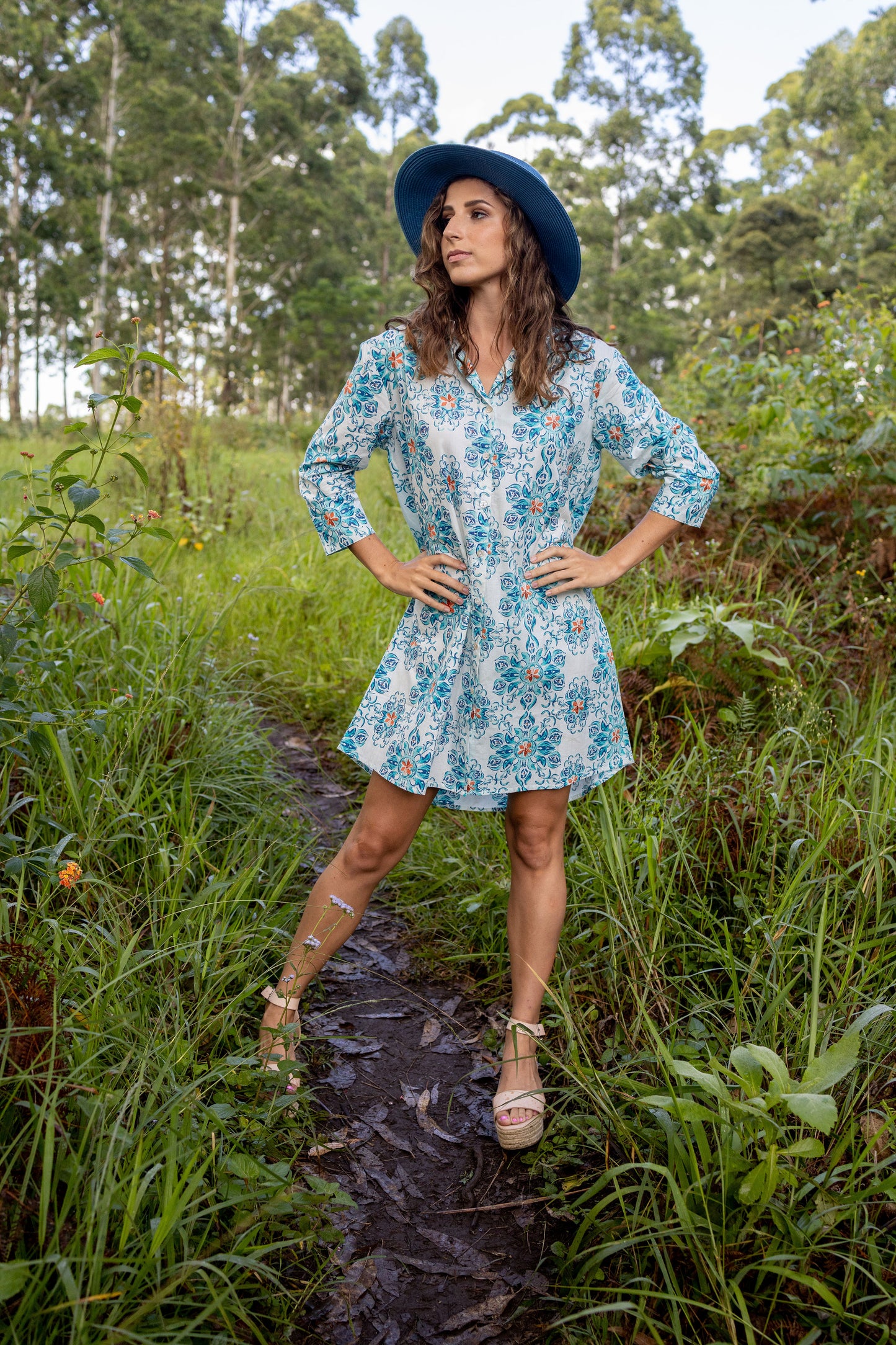 Gerry Fedora Sun Hat Blue