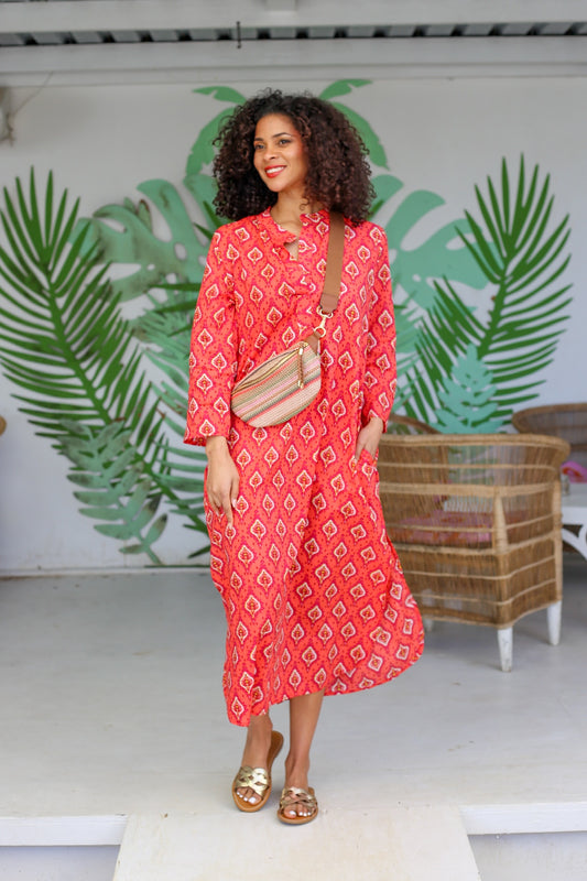 The New Pilgrim Dress Soft Coral