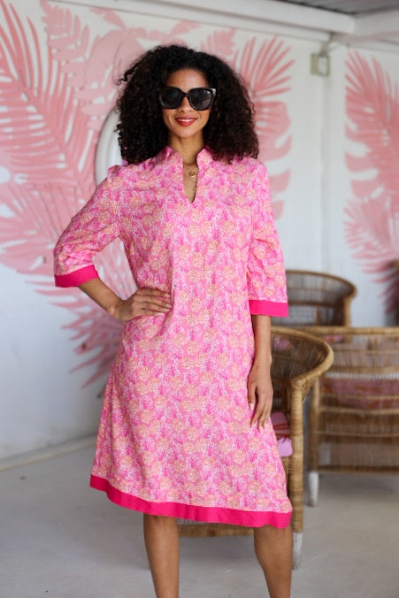 Constance Dress Pink Pineapple