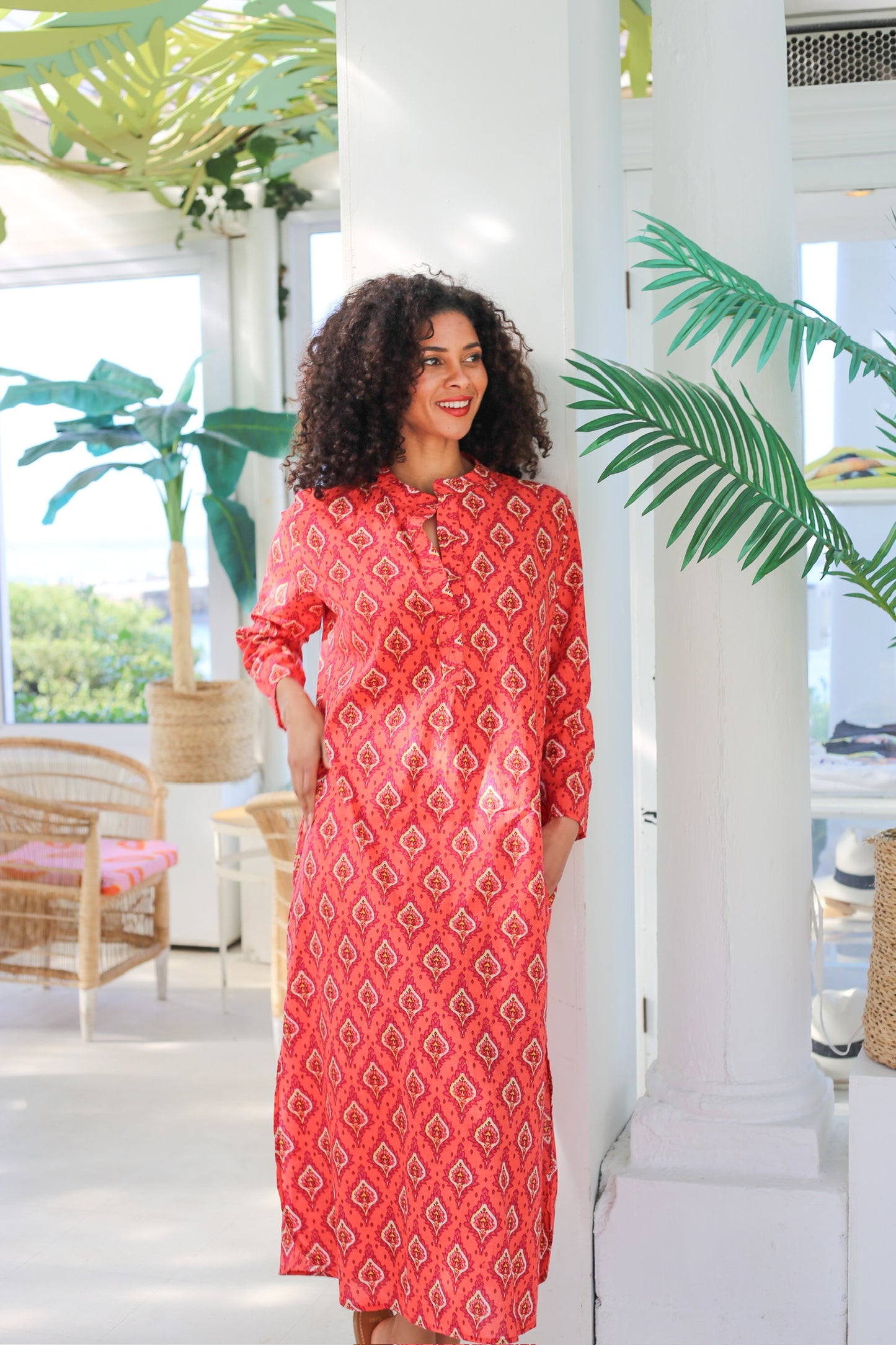 The New Pilgrim Dress Soft Coral