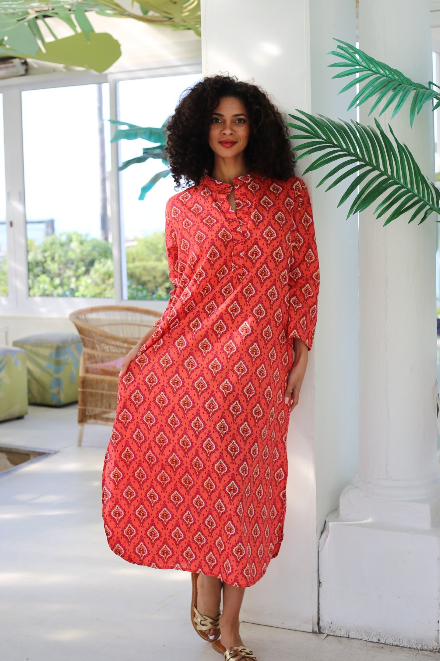 The New Pilgrim Dress Soft Coral