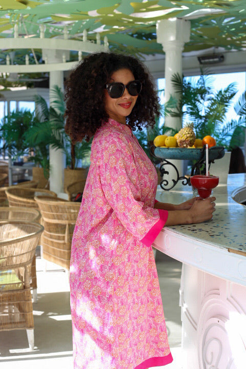 Constance Dress Pink Pineapple