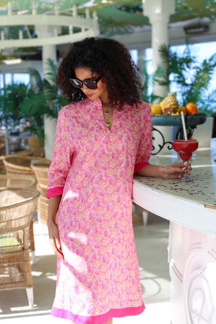 Constance Dress Pink Pineapple