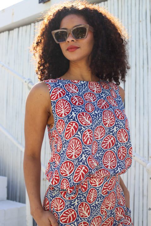 Jordan Top Coral & Navy