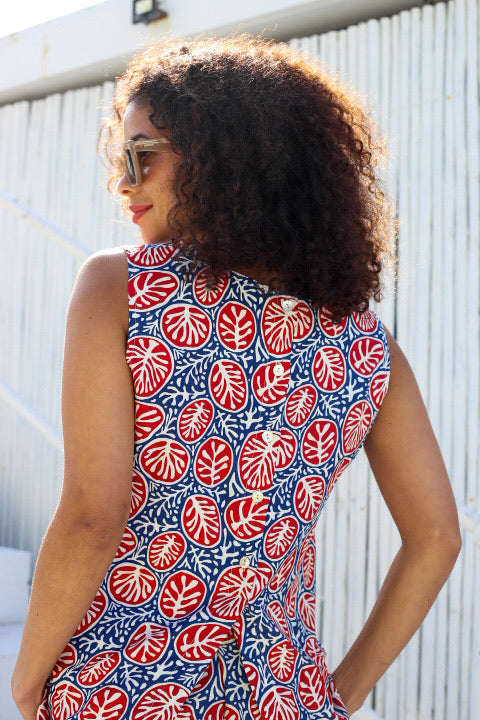 Jordan Top Coral & Navy