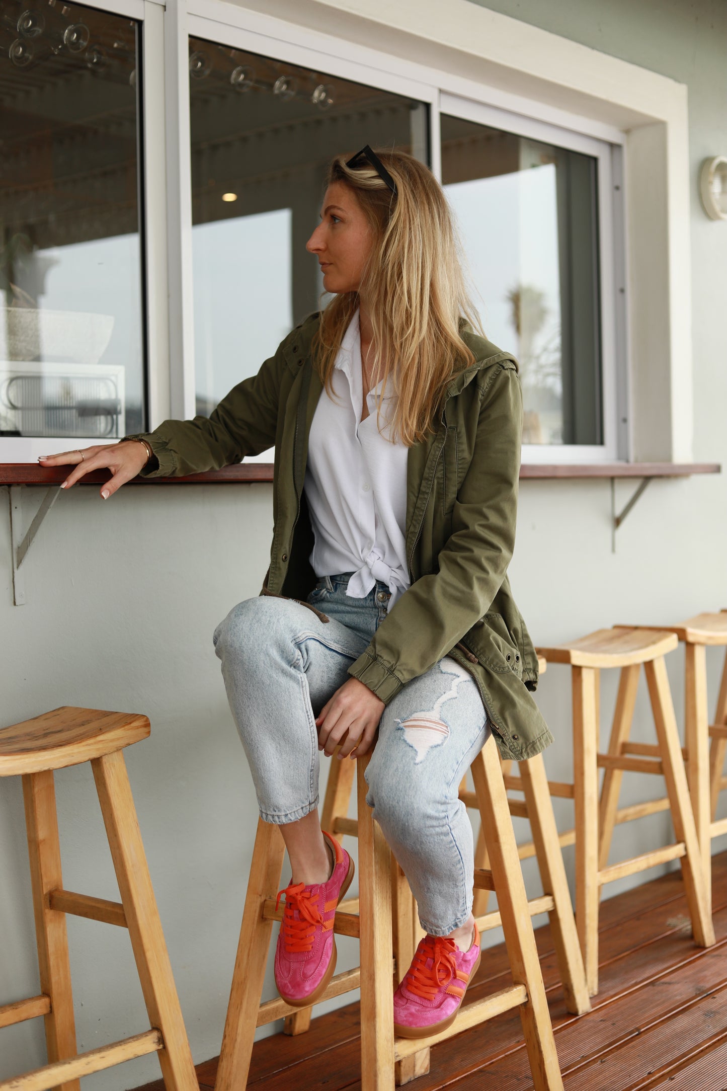 Shiloh Sneaker Fuchsia & Orange