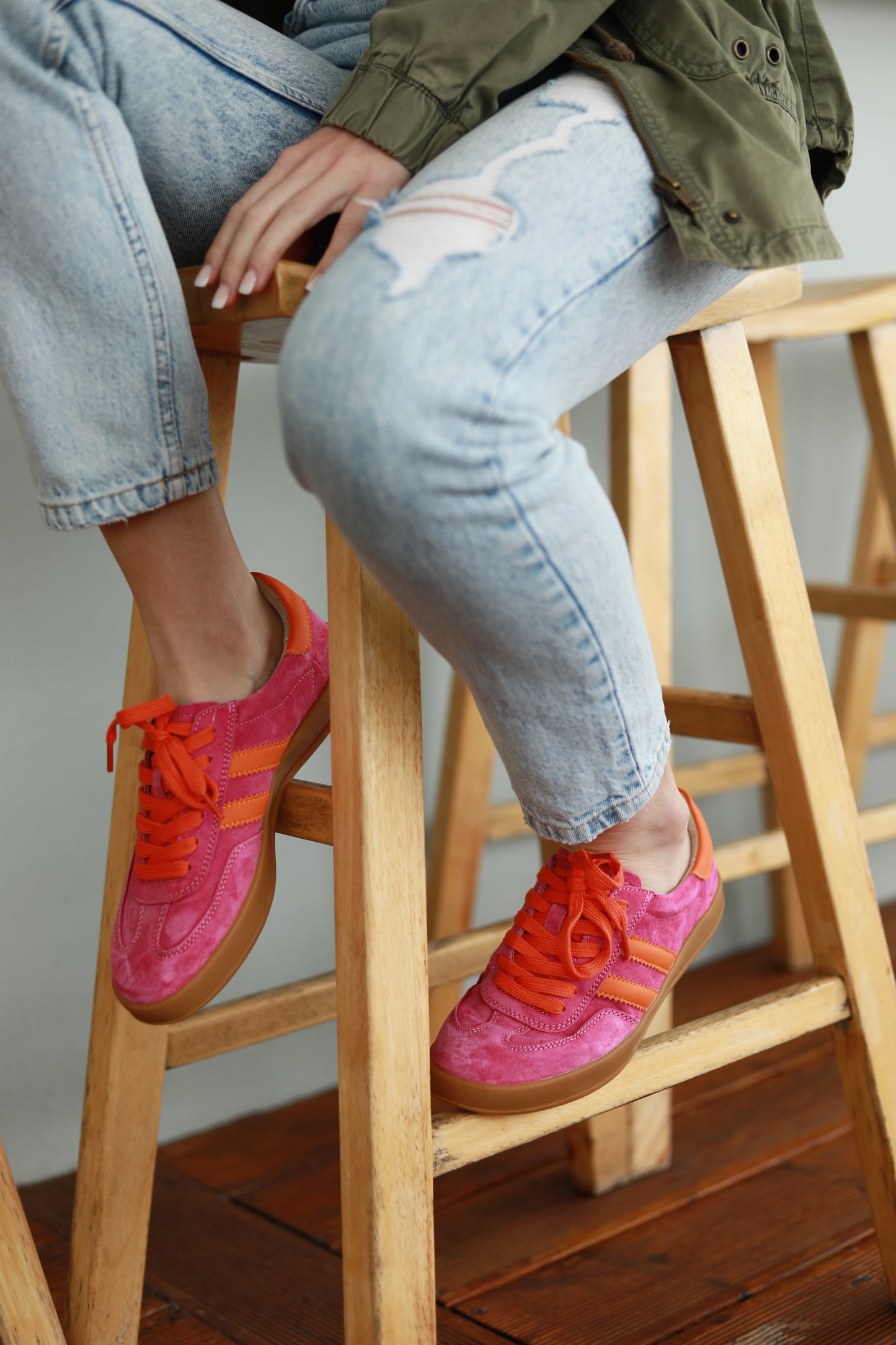 Shiloh Sneaker Fuchsia & Orange