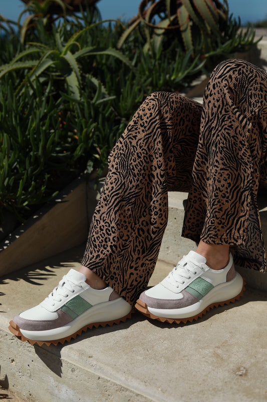 Moon Sneaker White & Green