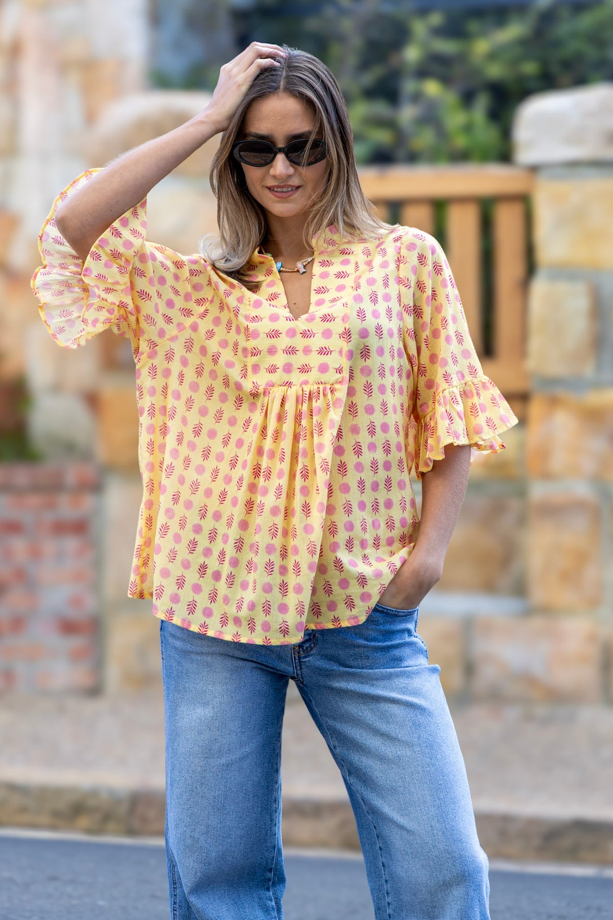 Celine Top Yellow