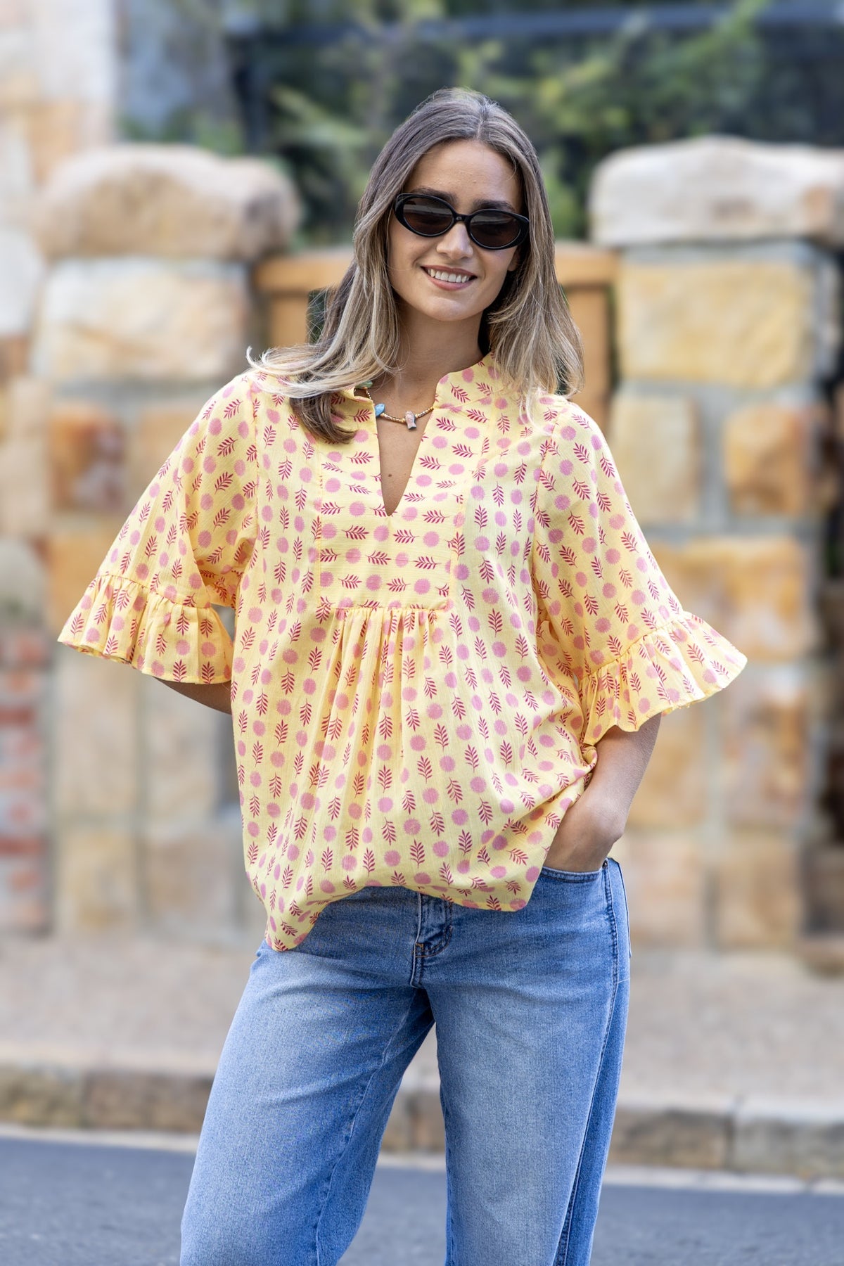 Celine Top Yellow