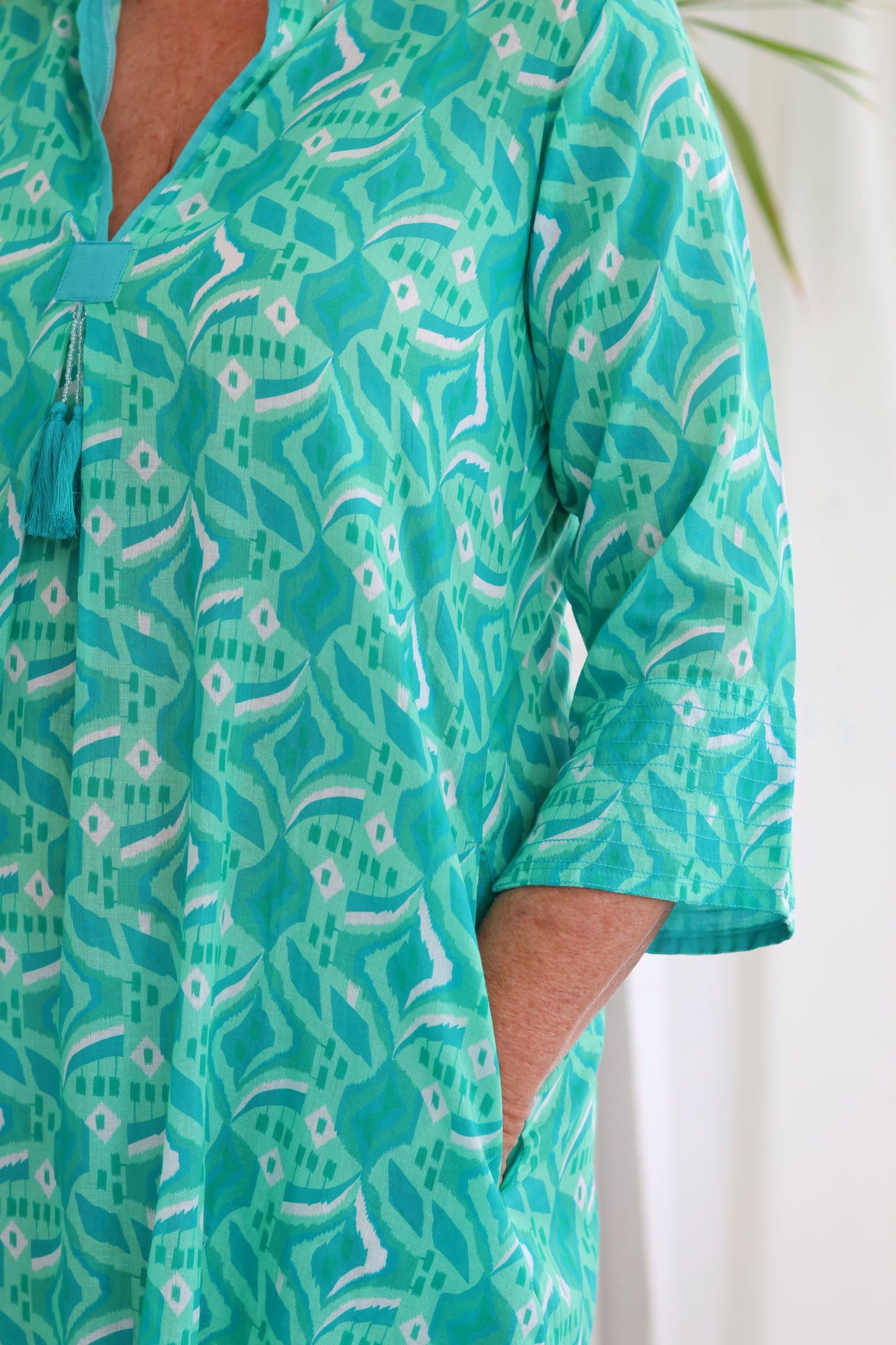 Tina Tassel Green Abstract