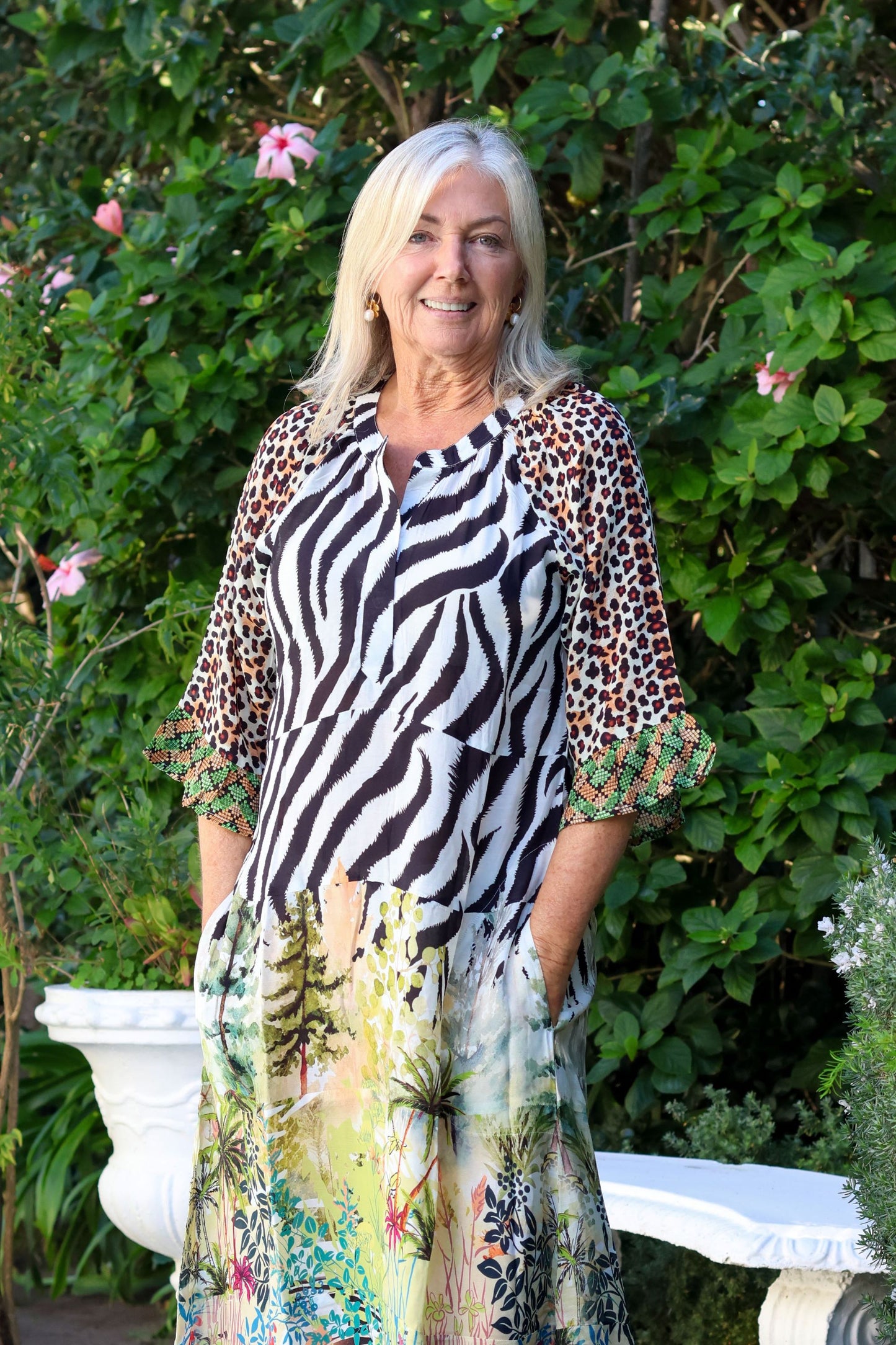 Ava Dress Tropical Animal