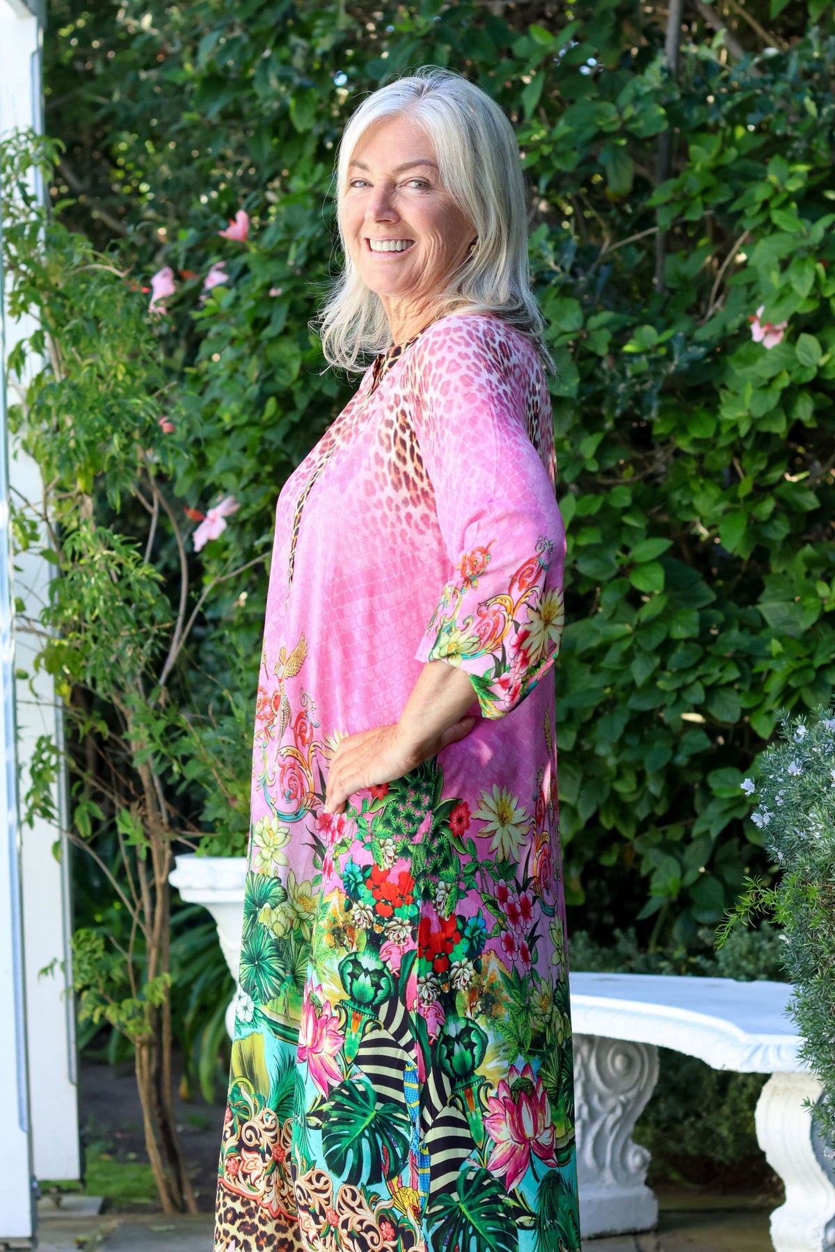 Arlene Dress Pink Animal