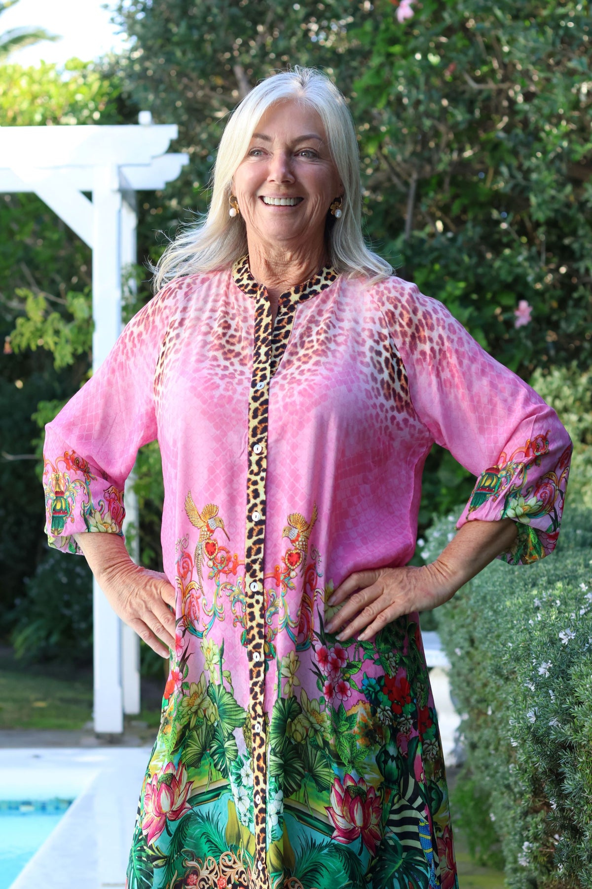 Arlene Dress Pink Animal