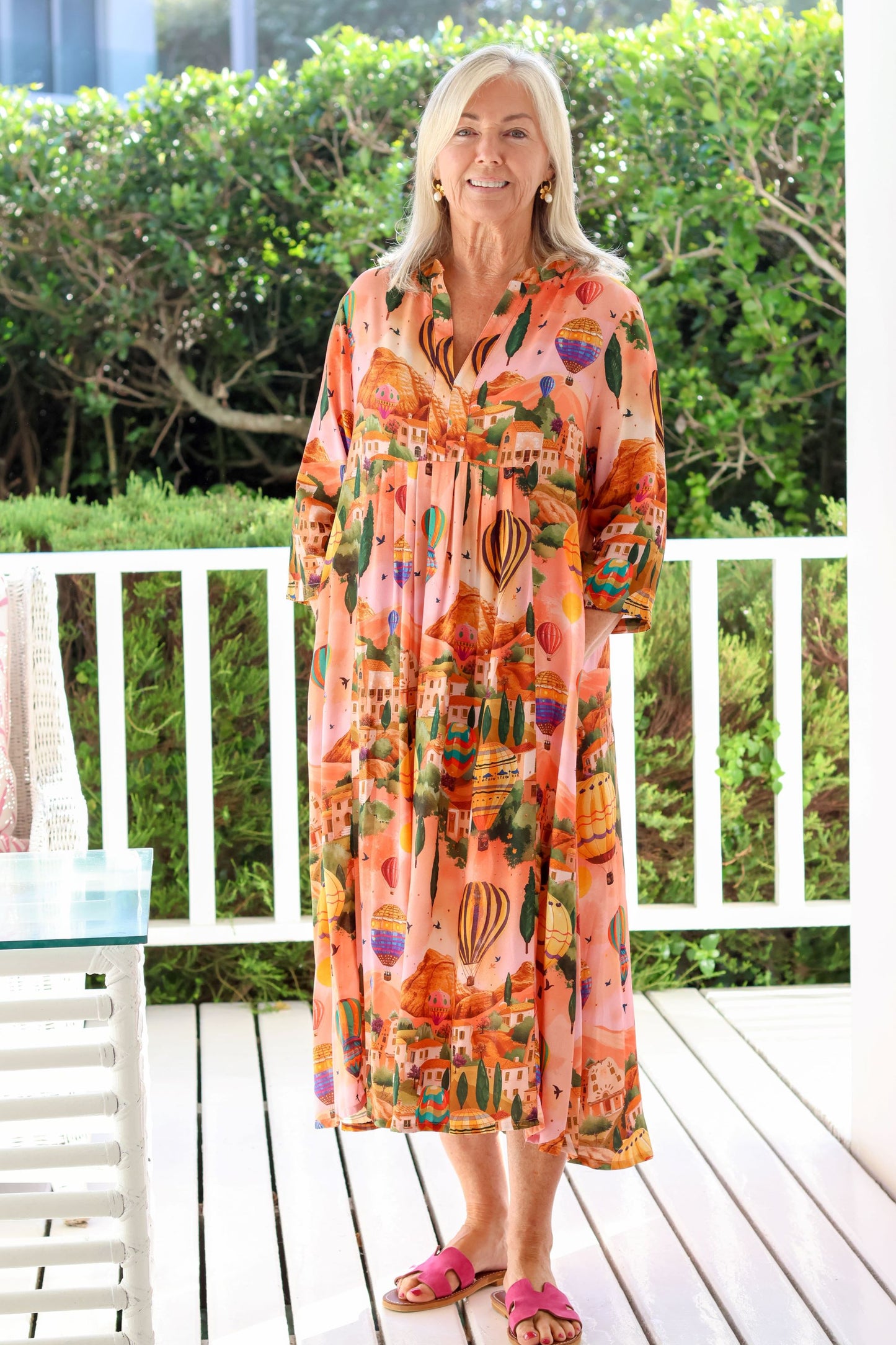 Front Pleat Dress Hot Air Balloons