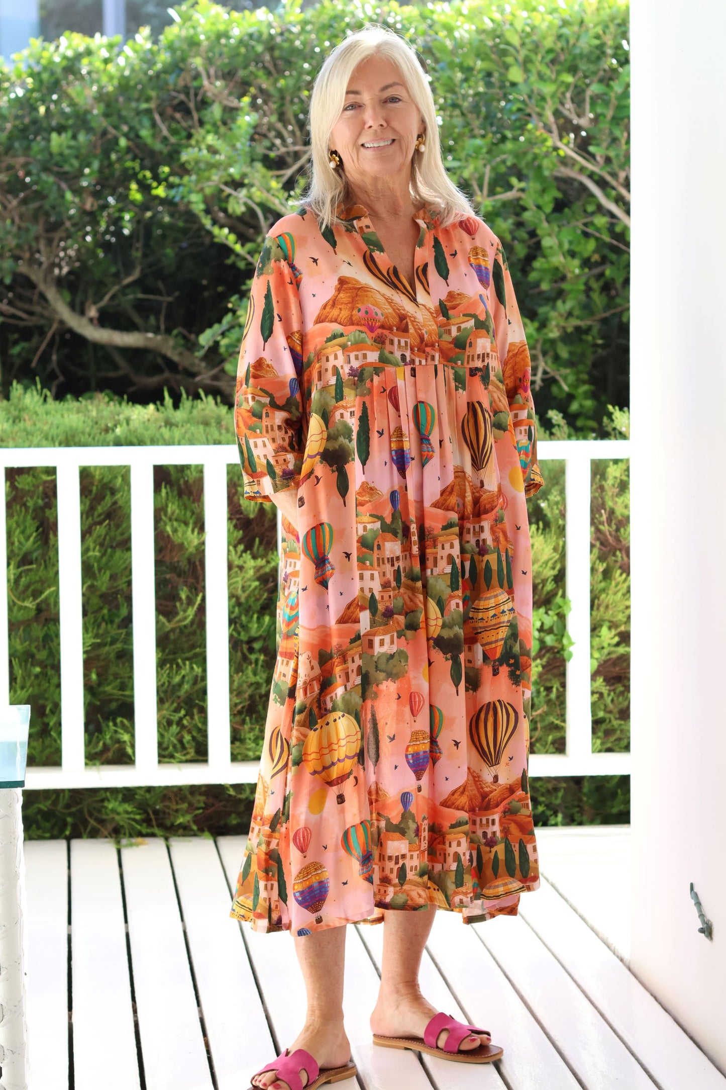 Front Pleat Dress Hot Air Balloons