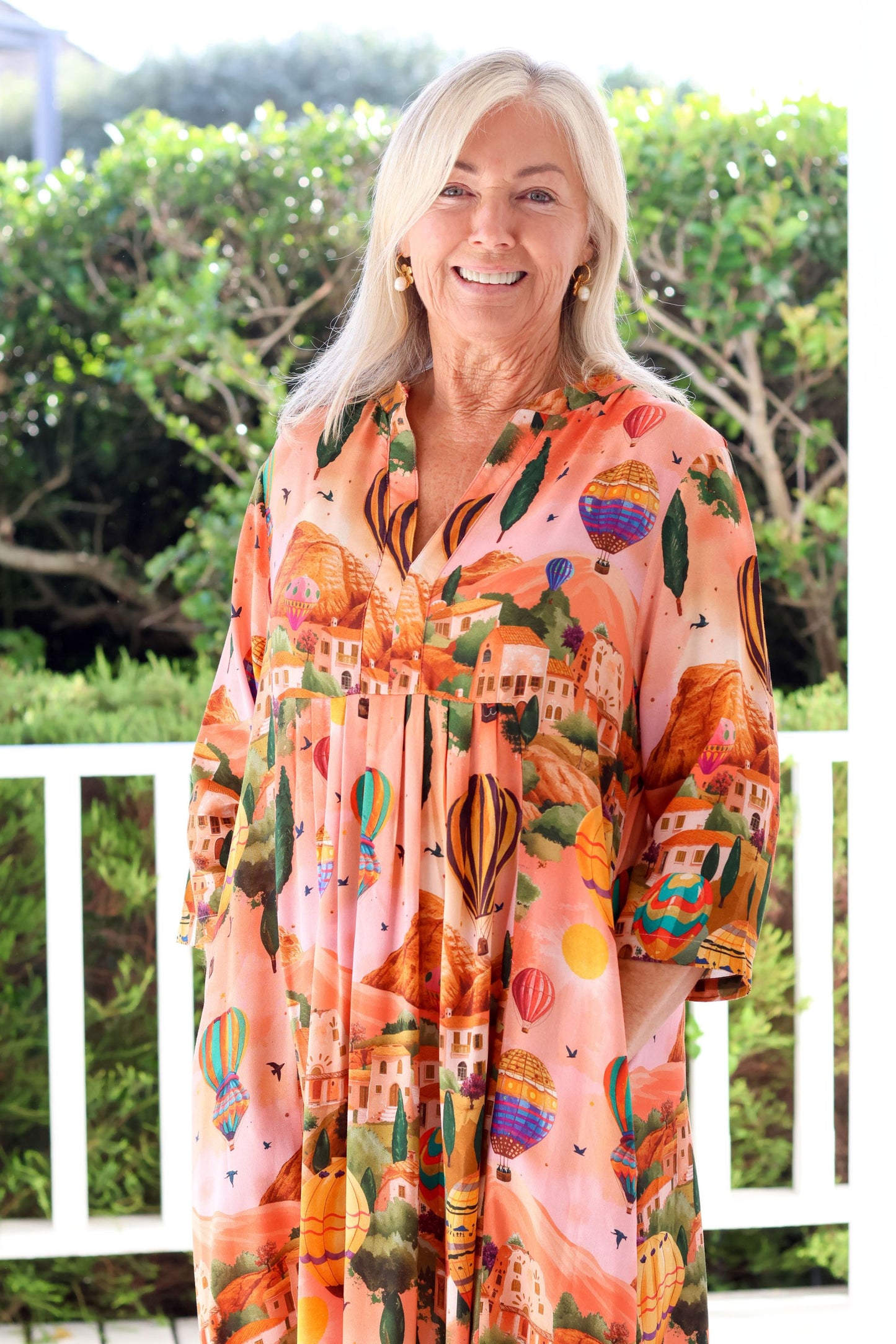 Front Pleat Dress Hot Air Balloons