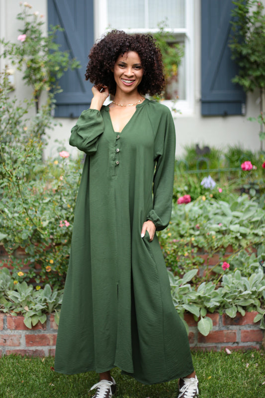 Spritzer Dress Deep Green
