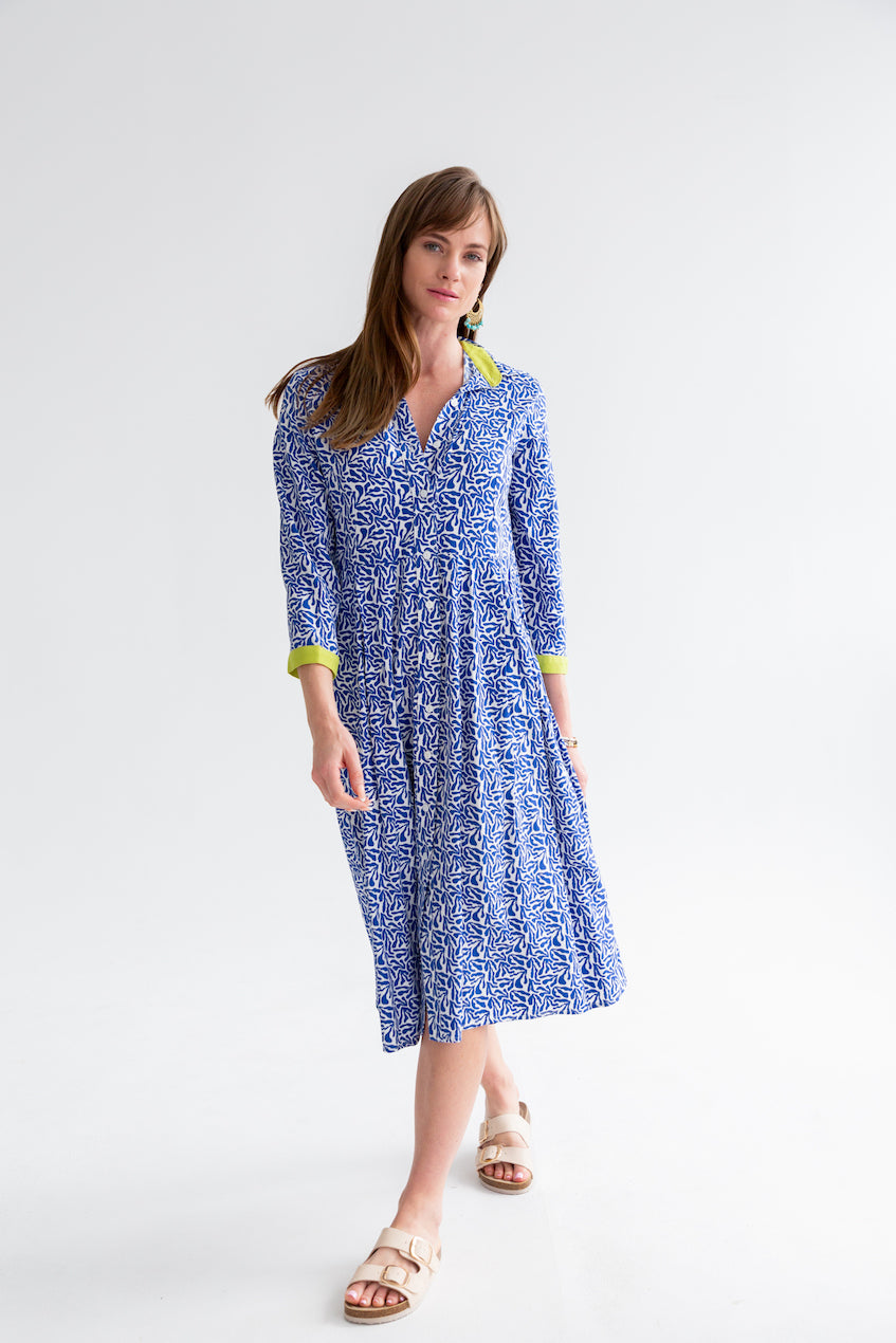 Delilah Dress Blue Coral