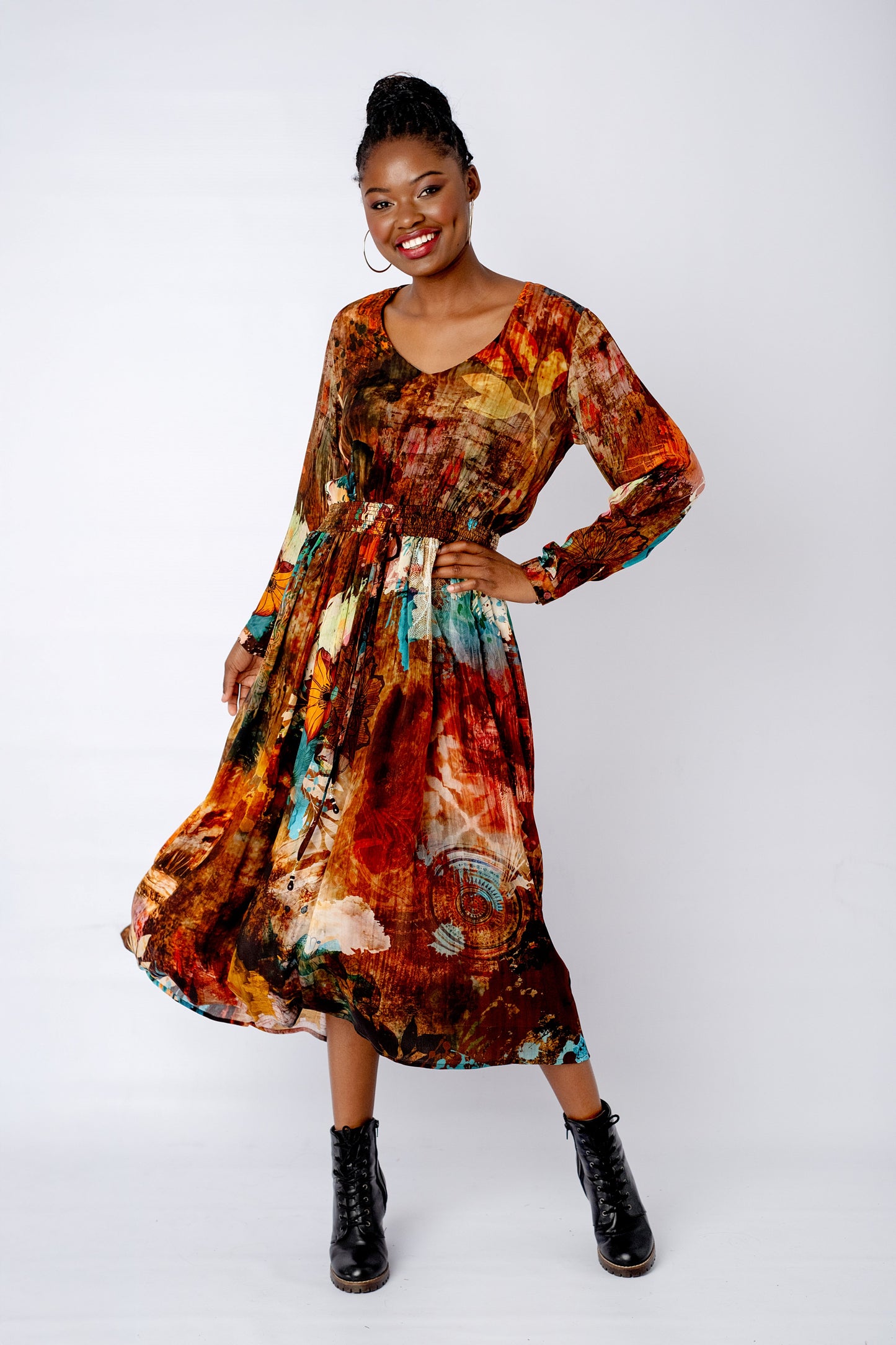Saffron Dress Nutmeg Garden