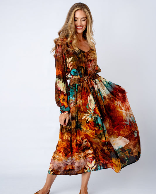 Saffron Dress Nutmeg Garden