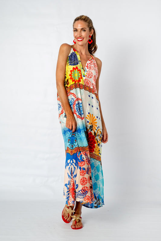 Sunshine Bliss Dress Rainbow Tiles