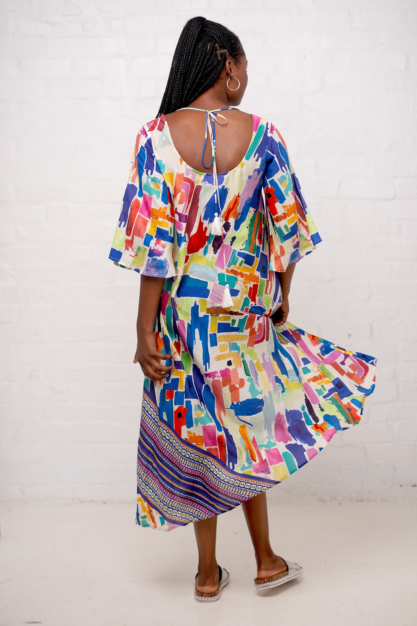 Fierra Dress Rainbow Paintbrush