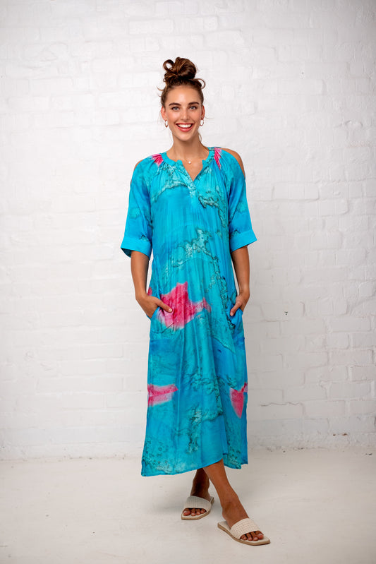 Adalynn Dress Turquoise Tulip