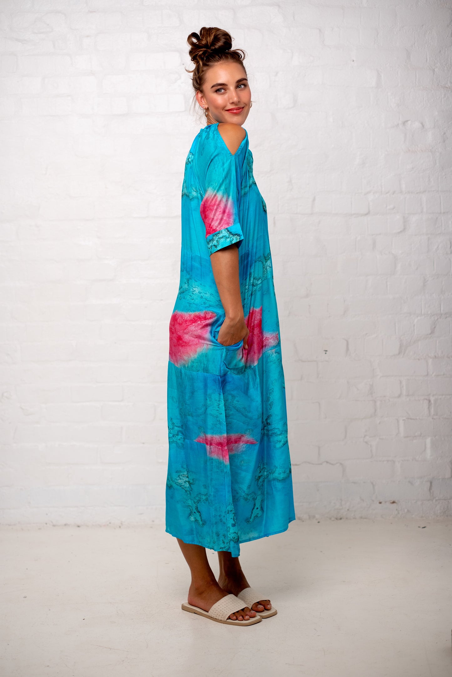 Adalynn Dress Turquoise Tulip