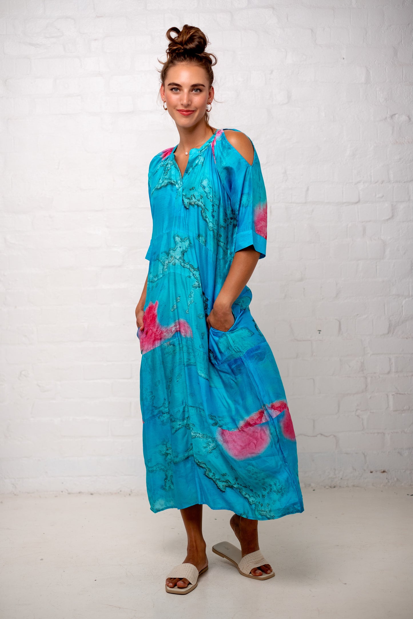 Adalynn Dress Turquoise Tulip