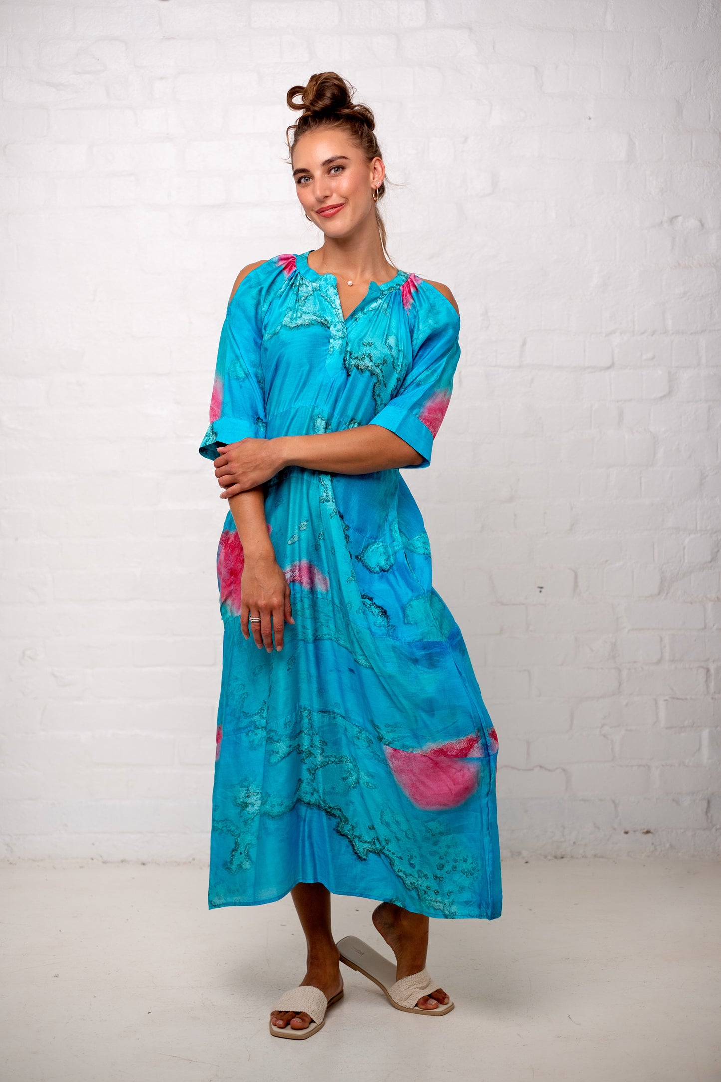 Adalynn Dress Turquoise Tulip