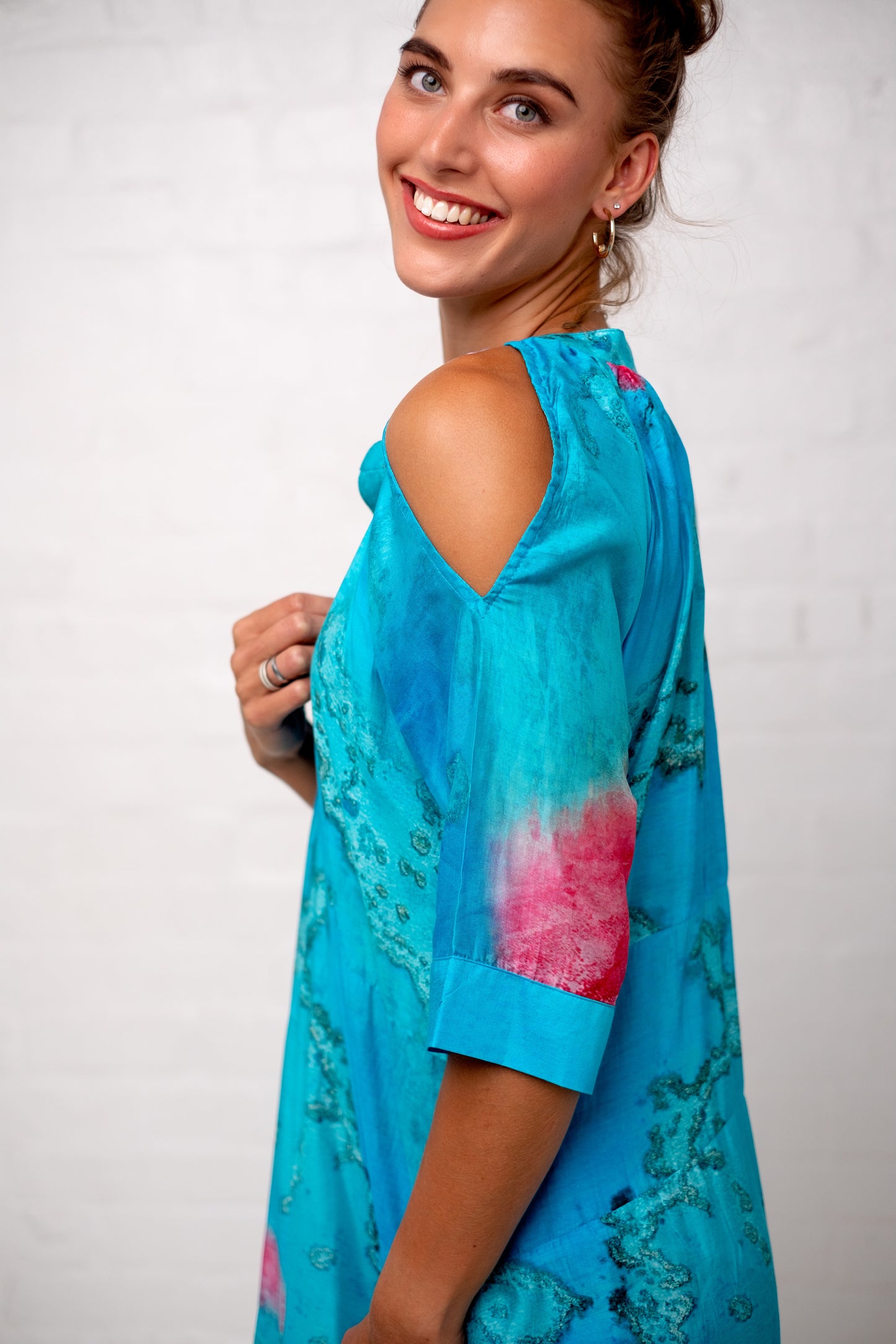 Adalynn Dress Turquoise Tulip