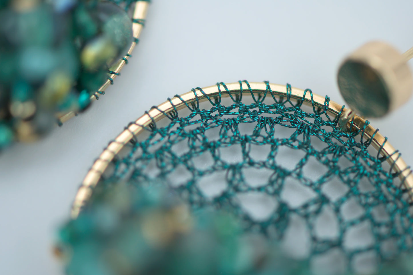 Dandelion Crochet Earrings Medium