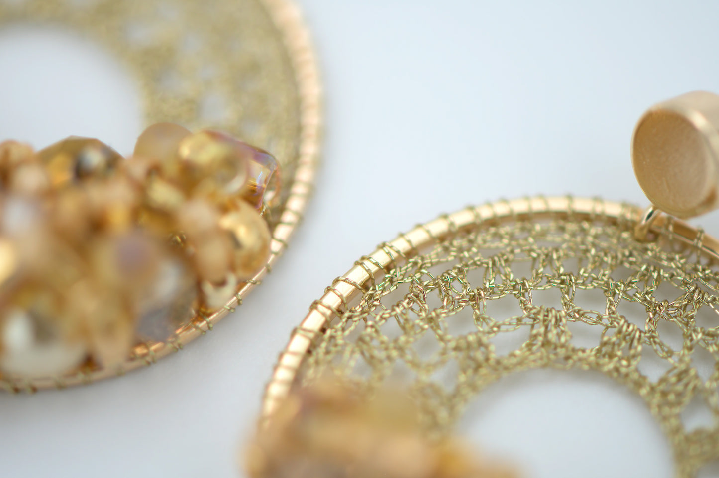 Dandelion Crochet Earrings Medium