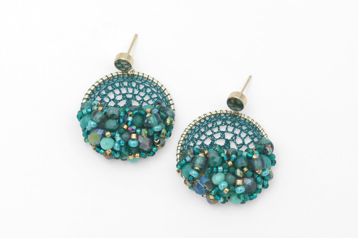Dandelion Crochet Earrings Medium