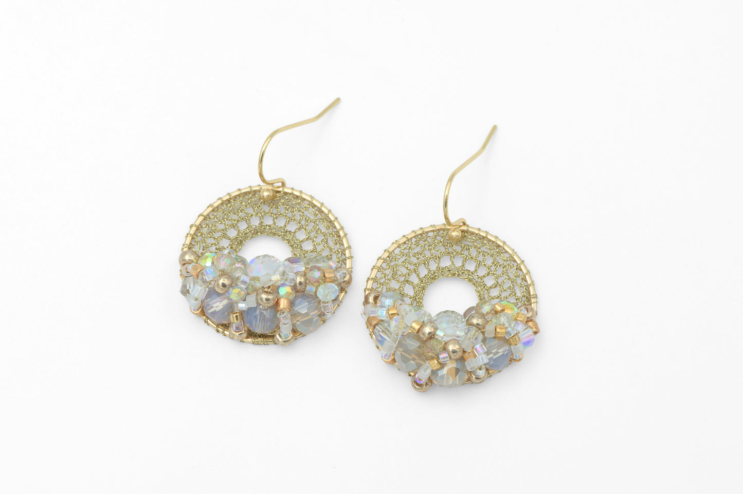 Dandelion Crochet Earrings Small