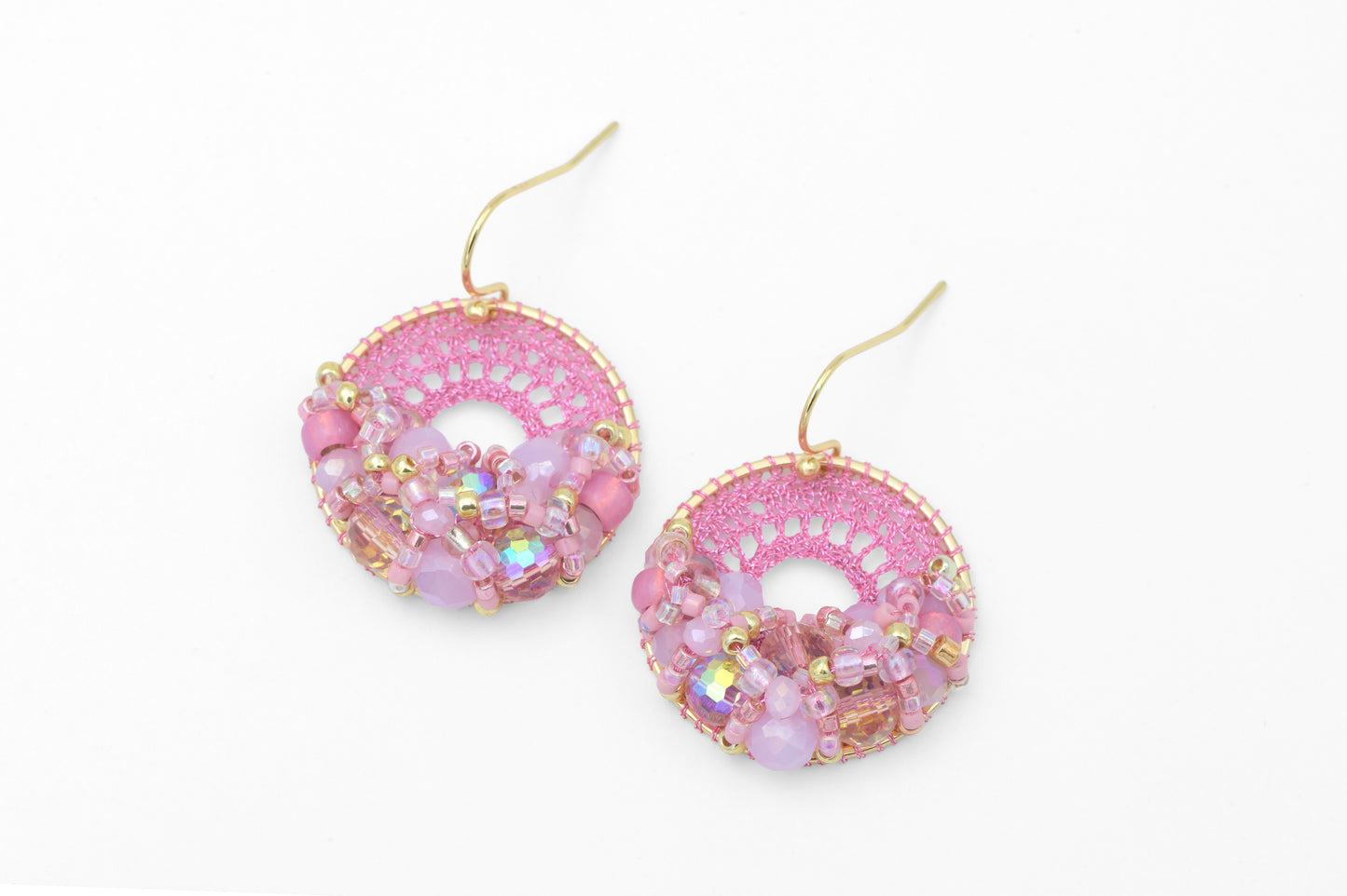 Dandelion Crochet Earrings Small