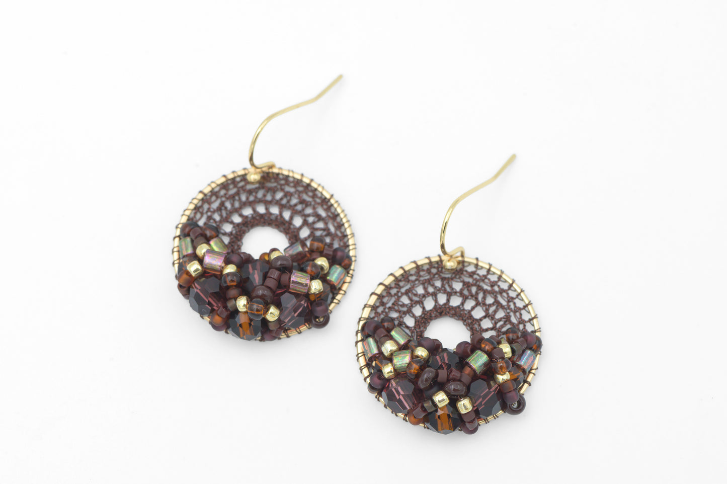 Dandelion Crochet Earrings Small