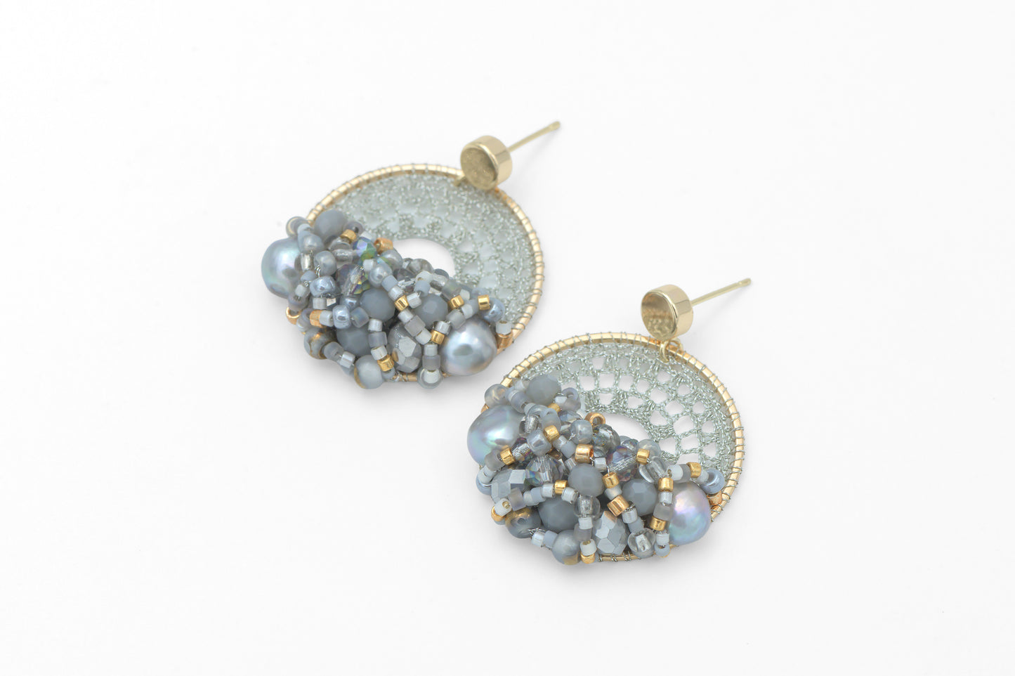 Dandelion Crochet Earrings Medium